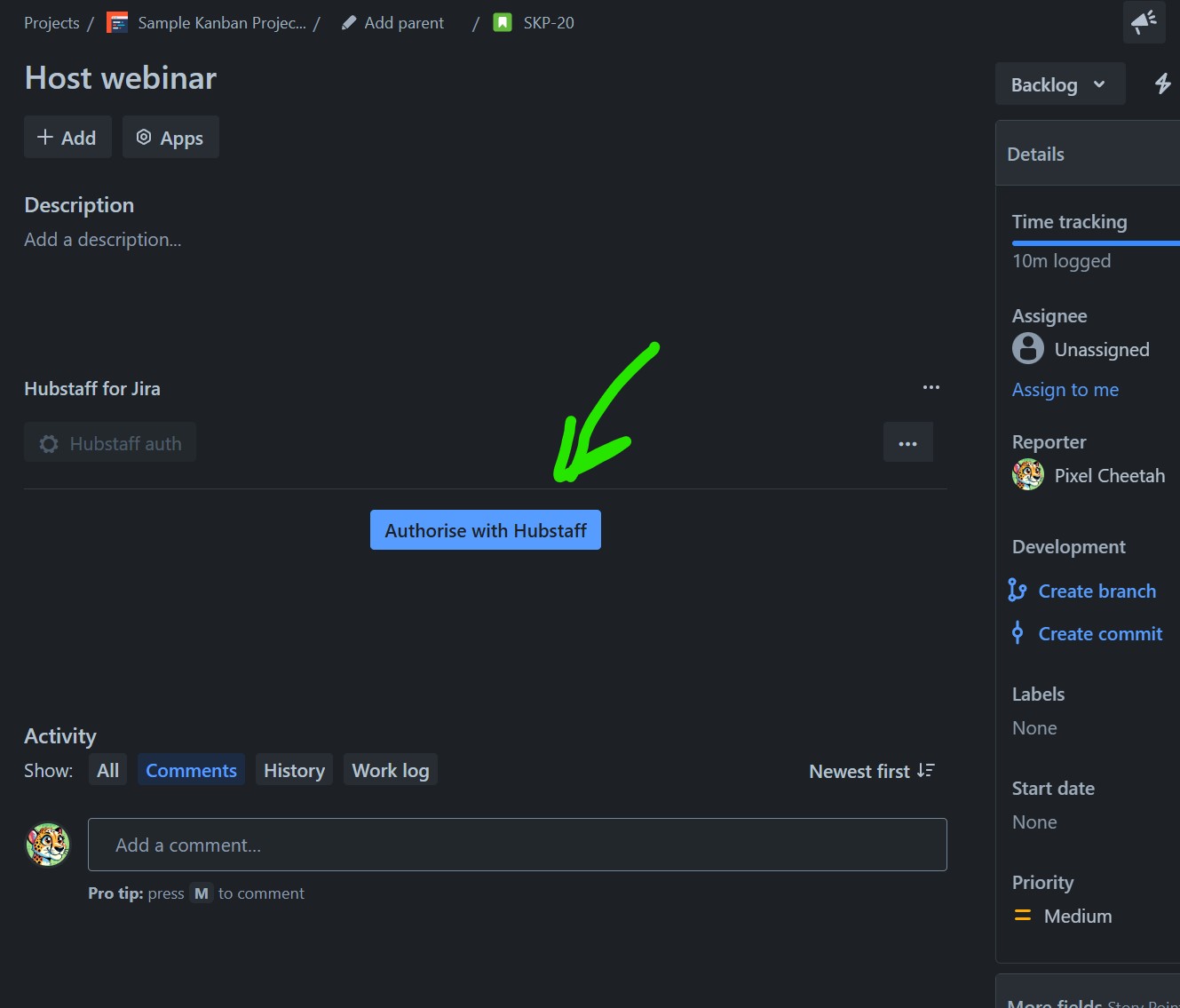 Load Integration in Jira Task